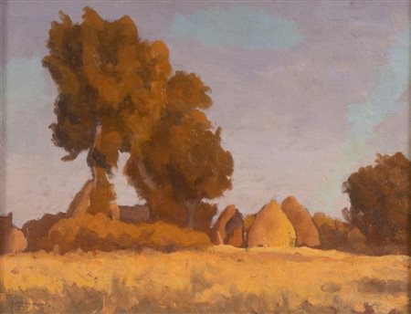 LUDOVICO TOMMASI (Livorno 1866 - Firenze 1941) "Paesaggio". Olio su...
