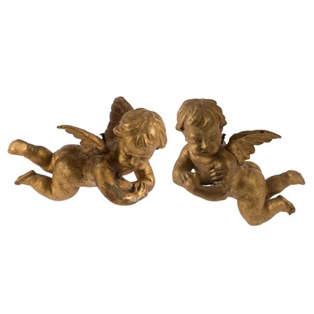 MANIFATTURA SICILIANA DEL XVIII  SECOLO, Coppia putti