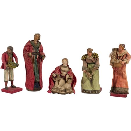 CINQUE Personaggi da presepe
