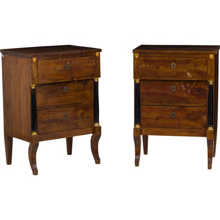 COPPIA COMODINI tardo Impero