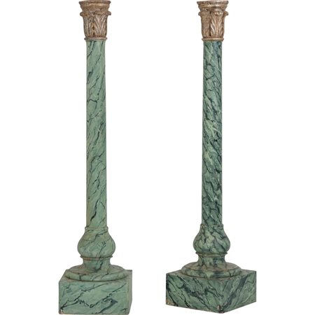 COPPIA COLONNE in legno laccato