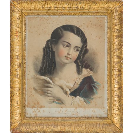 BERNARD LAFOSSE, Studio di Figura, Stampa acquarellata