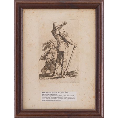 SALVATORE ROSA,Scene con Personaggi, Quattro incisioni