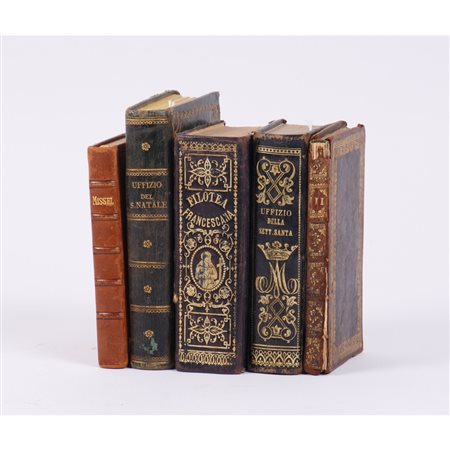 CINQUE VOLUMETTI DI RELIGIONE IN 16°