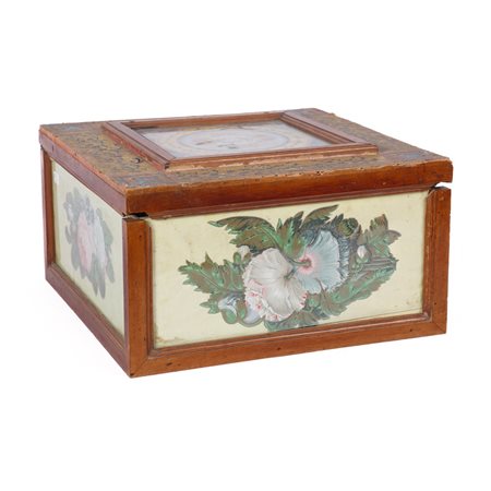 IMPORTANTE E RARA SCATOLA PORTA CUCITO DEL XIX SECOLO