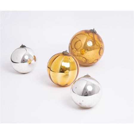 QUATTRO SFERE in vetro soffiato
