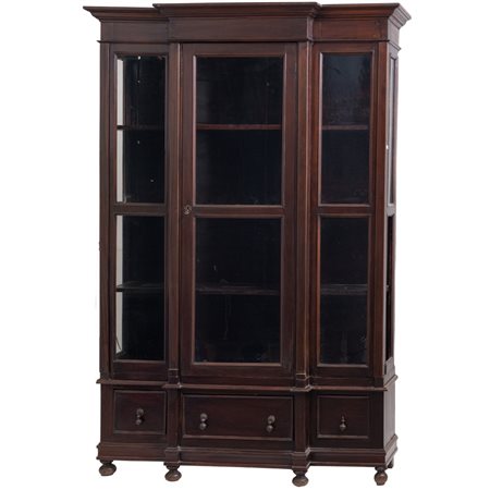 VETRINA in legno di noce