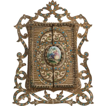 PORTAFOTOGRAFIA in ottone sbalzato