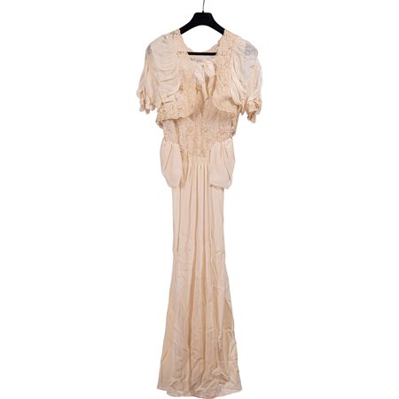 ABITO FEMMINILE DA SERA EPOCA 1930 E MANTELLA EPOCA 1880