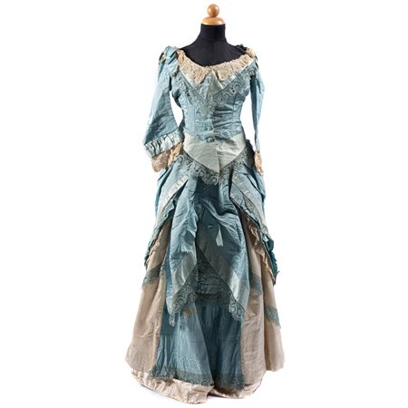 ABITO FEMMINILE DA BALLO IN DUE PEZZI EPOCA 1865