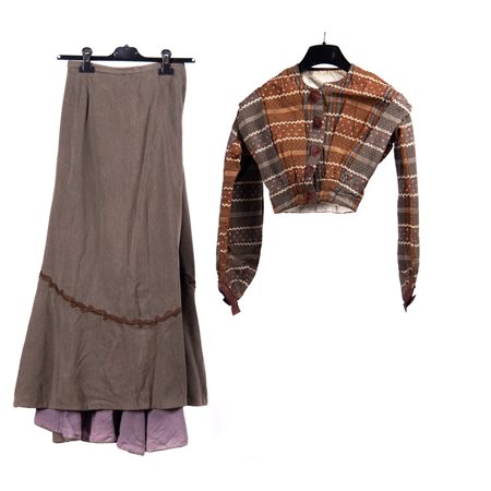 ABITO EPOCA 1902 E ABITO DA CASA IN DUE PEZZI EPOCA 1890