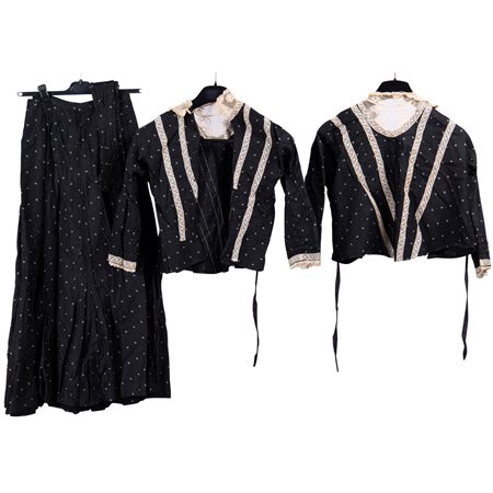 CORPETTO E ABITO FEMMINILE  EPOCA XIX SECOLO