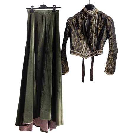 ABITO DA PASSEGGIO IN 2 PEZZI E ABITO DA SERA EPOCA XIX SEC.