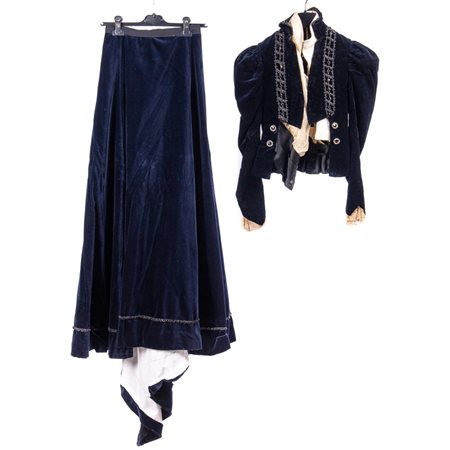 ABITO DA SPOSA E ABITO FEMMINILE DA SERA EPOCA XIX SECOLO