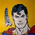 VALDEVILT torino (no) 1974 Superman acrilici su tela 100,00x100,00x2,00...