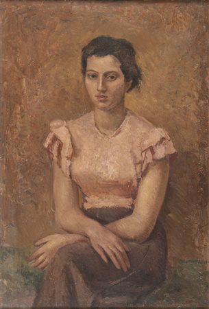 DIPINTO DONNA SEDUTA DI FRANCO GIROSI