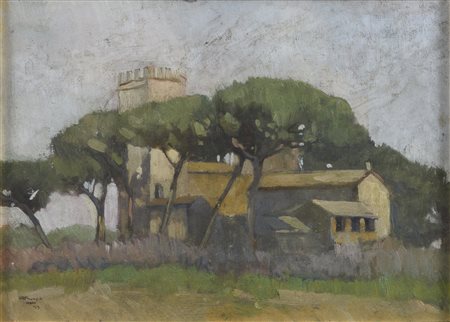 DIPINTO PAESAGGIO DI MARIA TERESA PARPAGLIOLO, 1929