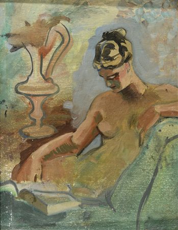 DIPINTO DONNA CHE LEGGE