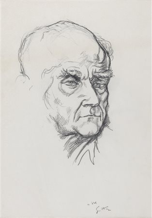 RITRATTO DI ALBERTO MORAVIA DI RENATO GUTTUSO