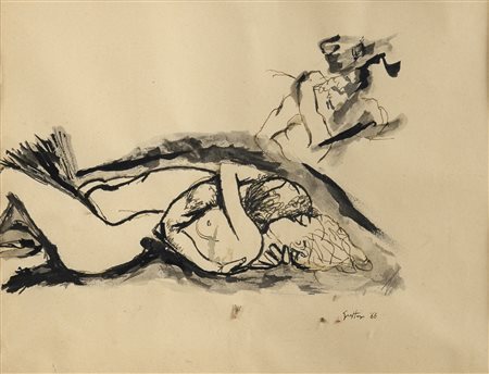 CHINA E GOUACHE DI RENATO GUTTUSO, 1966