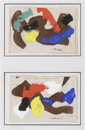 COPPIA DI GOUACHE DI LUIGI MONTANARINI