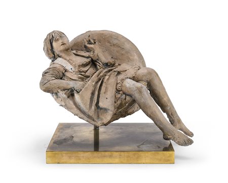 SCULTURA RAGAZZA IN POLTRONA DI GIACOMO  MANZÙ, 1981