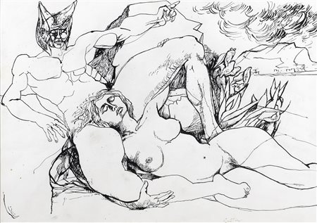 CHINA SCENA MITOLOGICA DI RENATO GUTTUSO, 1979/1980