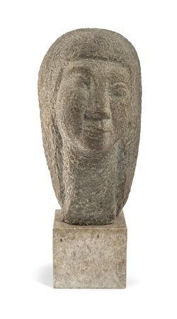 SCULTURA TESTA IN PIETRA ATTRIBUITA A GIUSEPPE MAZZULLO