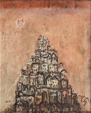 DIPINTO CITTÀ ANTICA DI FRANCO ROGNONI, 1967