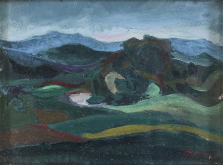DIPINTO PAESAGGIO DI VINCENZO BALSAMO, 1963