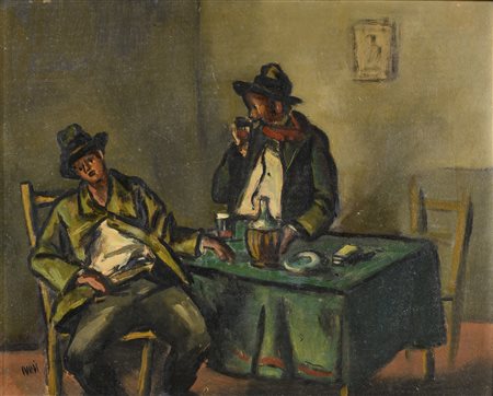 DIPINTO BEVITORI DI LUIGI SURDI