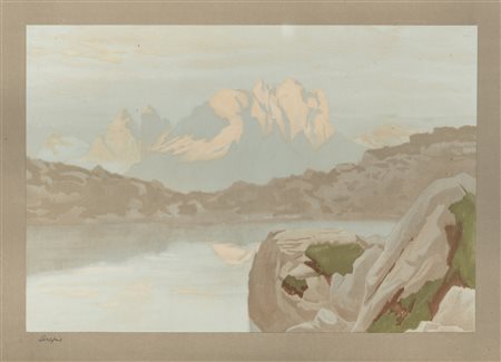 COPPIA DI LITOGRAFIE DI FRANCESCO VITALINI, 1903