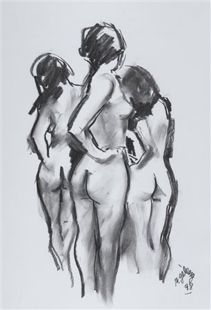 CARBONCINO TRE NUDI DI RINALDO GELENG, 1998