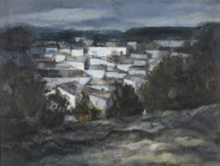 DIPINTO PAESAGGIO DI ROMOLO TRIVELLONI