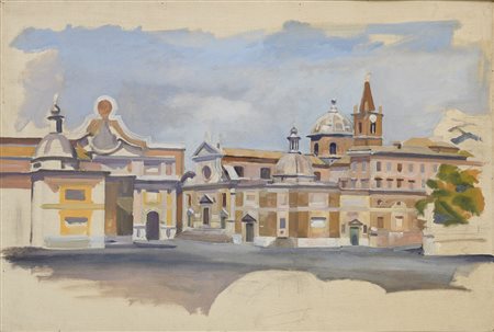 DIPINTO PIAZZA DEL POPOLO