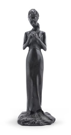 BRONZO RAGAZZA ATTRIBUITO A PAOLO TROUBETZKOY