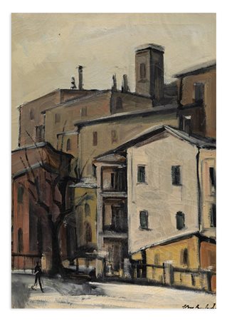 IVAN BERLENDIS (1923) - La piazzetta, 1959