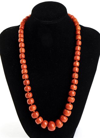 Collana in corallo Mediterraneo ed oro 