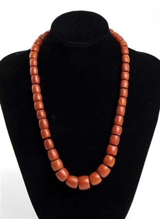 Collana in oro e corallo Mediterraneo 