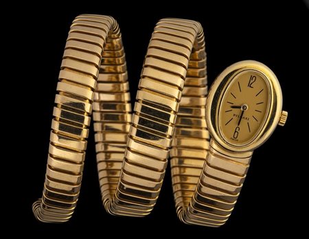 BULGARI tubogas: orologio polso lady in oro, anni '60