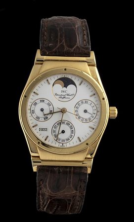 IWC Ingenieur Perpetual: orologio polso in oro con calendario perpetuo, ref 3540, 1990