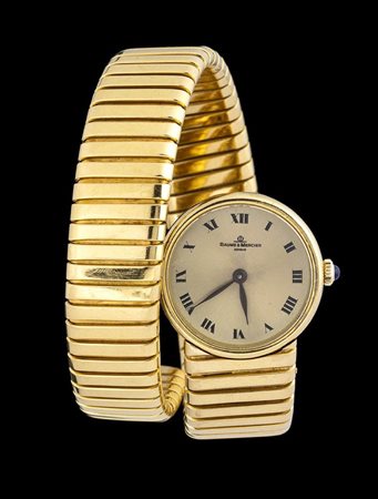 BAUME AND MERCIER tubogas: orologio polso lady in oro, anni '90