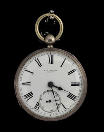 Orologio da tasca inglese in argento - Londra 1881, J. W. BENSON