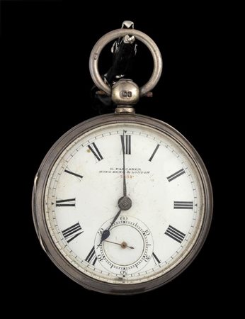 Orologio da tasca inglese in argento - Londra 1911, G. FALCONER HONK KONG & LONDON