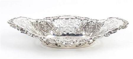 Cestino vittoriano inglese in argento - Birmingham 1900, maestri argentieri NEWMAN LTD