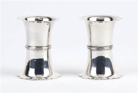 Due vasetti vittoriani inglesi in argento - Birmingham 1897