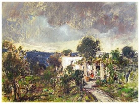 GIUSEPPE CASCIARO Ortelle 1863 – Napoli 1945 Senza titolo Pastelli su...