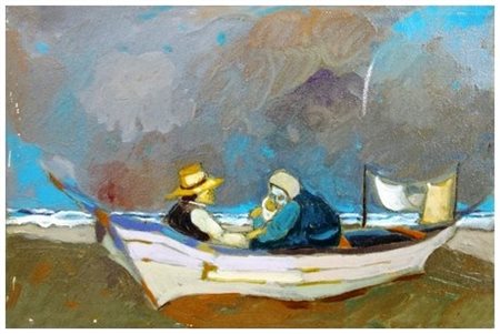 ROBERTO FONTIROSSI Lucca 1940 Senza titolo Olio su tela 20 x 30. Firma sul...