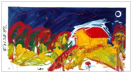 MASSIMO FALSETTI Roma 1955 Senza titolo 2005 Olio su tela 70 x 120. Firma a...