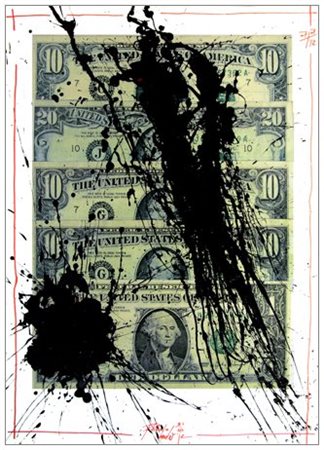 PETER HIDE Varese 1965 Petrolio 2012 Smalto e collage su cartoncino 70 x 50....